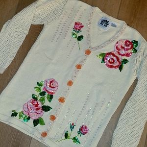 Vintage storybook knits cardigan sweater